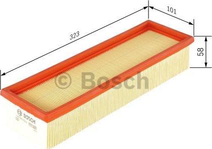 BOSCH 1 457 433 260 - Воздушный фильтр, двигатель autospares.lv