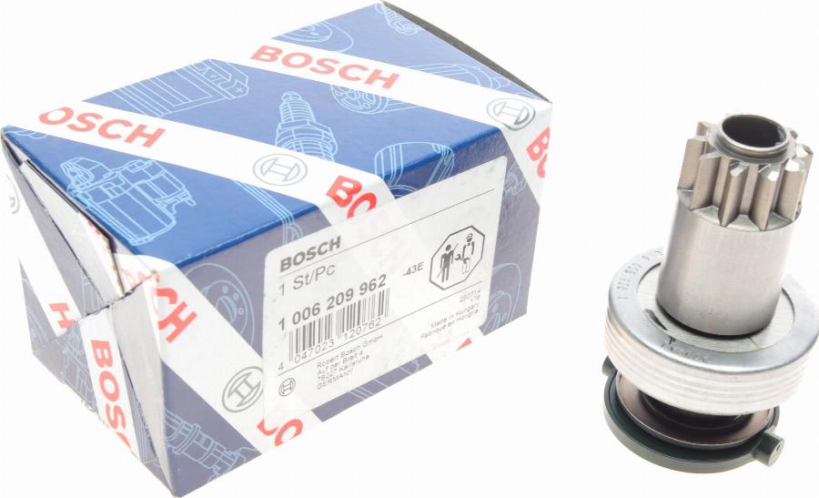 BOSCH 1 006 209 962 - Ведущая шестерня, бендикс, стартер autospares.lv