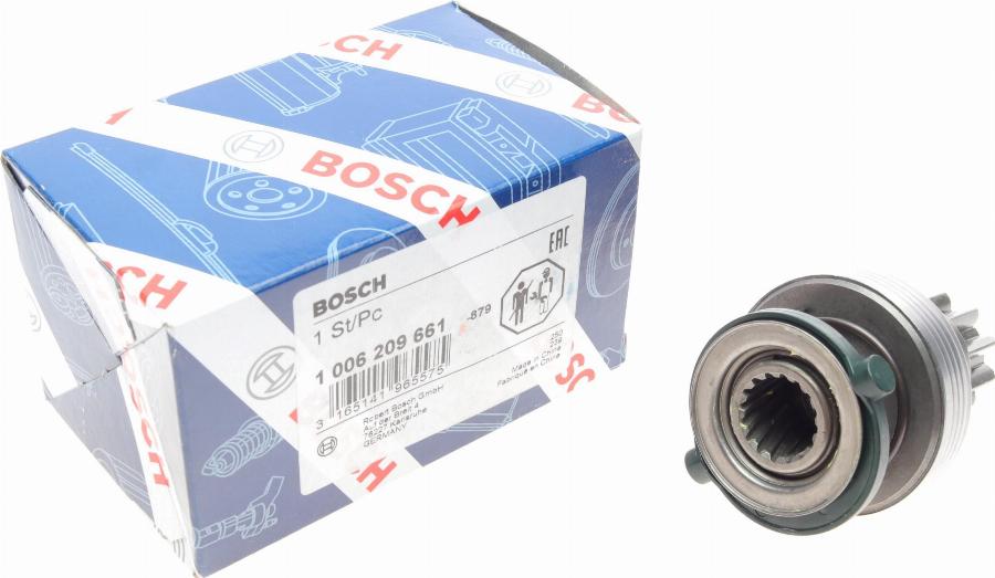 BOSCH 1 006 209 661 - Ведущая шестерня, бендикс, стартер autospares.lv