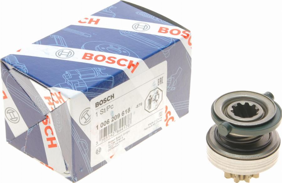 BOSCH 1 006 209 618 - Ведущая шестерня, бендикс, стартер autospares.lv