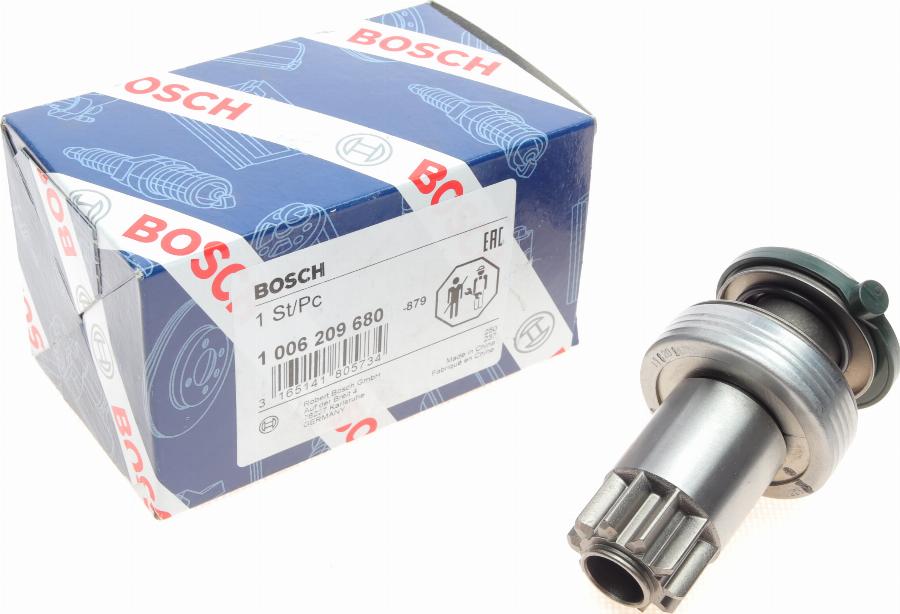 BOSCH 1 006 209 680 - Ведущая шестерня, бендикс, стартер autospares.lv