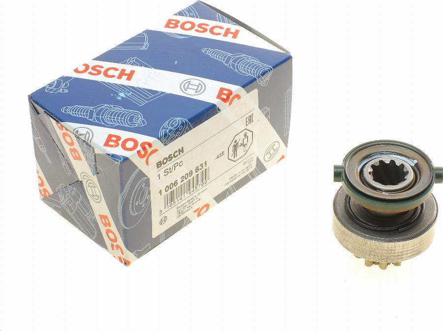 BOSCH 1 006 209 631 - Ведущая шестерня, бендикс, стартер autospares.lv