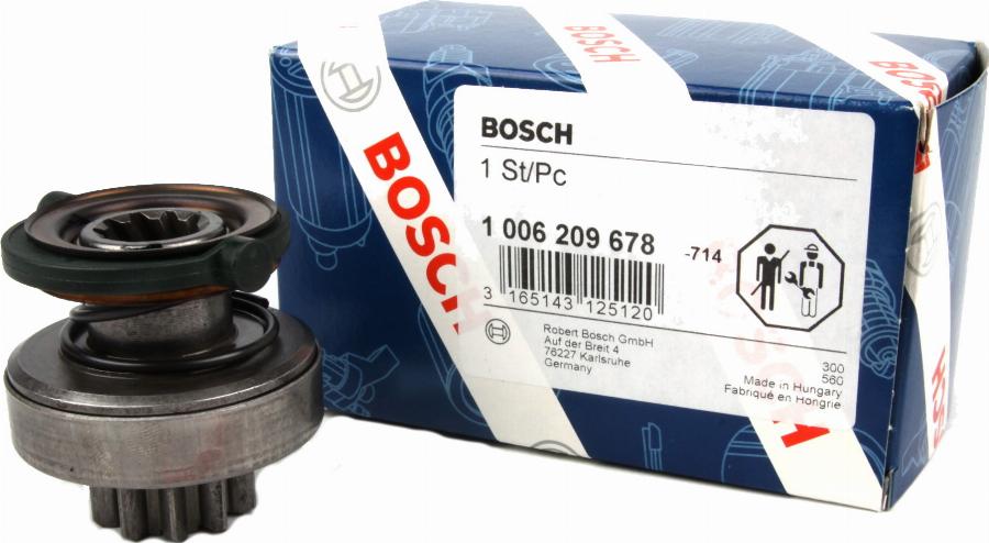 BOSCH 1 006 209 678 - Ведущая шестерня, бендикс, стартер autospares.lv