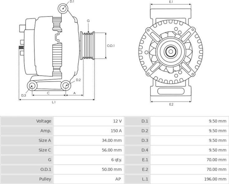 BOSCH 124525171 - Генератор autospares.lv