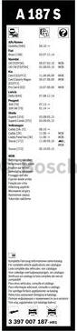 BOSCH 3 397 007 187 - Щетка стеклоочистителя autospares.lv