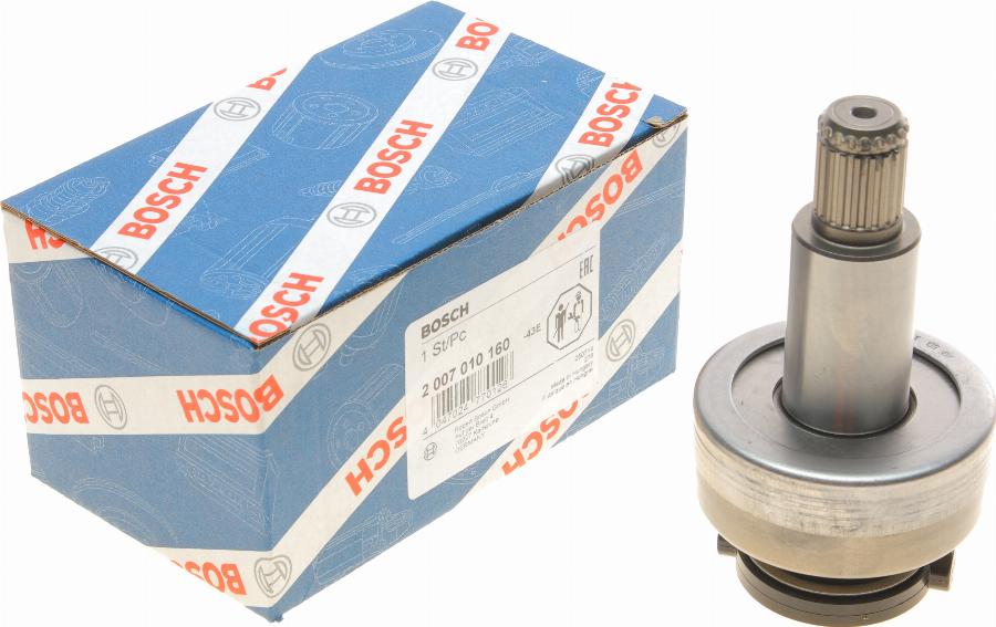 BOSCH 2 007 010 160 - Ведущая шестерня, бендикс, стартер autospares.lv