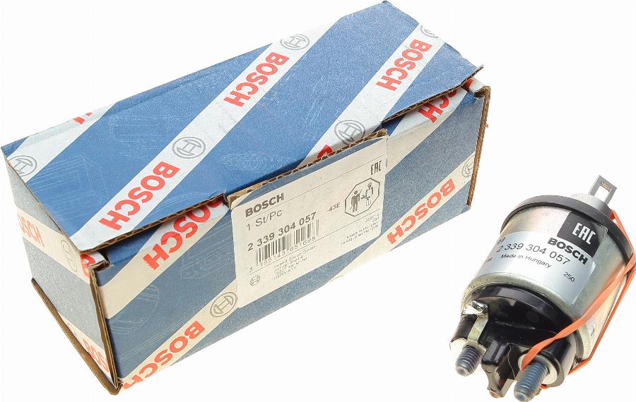 BOSCH 2 339 304 057 - Тяговое реле, соленоид, стартер autospares.lv