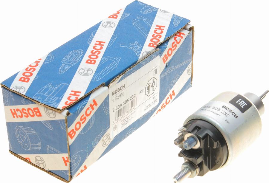 BOSCH 2 339 305 232 - Тяговое реле, соленоид, стартер autospares.lv