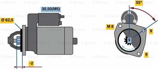 BOSCH F 000 AL0 327 - Стартер autospares.lv