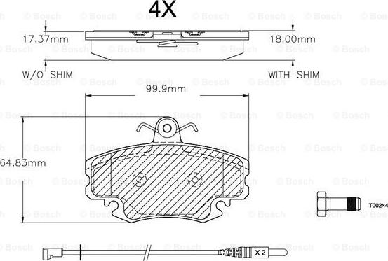 BOSCH F 03A 150 016 - Тормозные колодки, дисковые, комплект autospares.lv