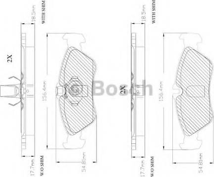 BOSCH F 03A 150 010 - Тормозные колодки, дисковые, комплект autospares.lv