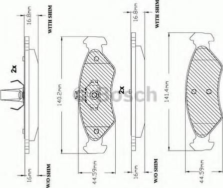 BOSCH F 03A 150 024 - Тормозные колодки, дисковые, комплект autospares.lv