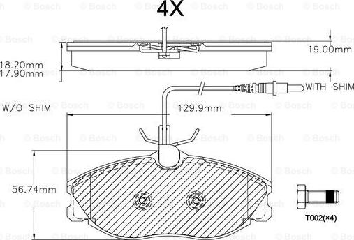 BOSCH F 03A 150 026 - Тормозные колодки, дисковые, комплект autospares.lv