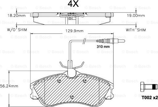 BOSCH F 03A 150 022 - Тормозные колодки, дисковые, комплект autospares.lv