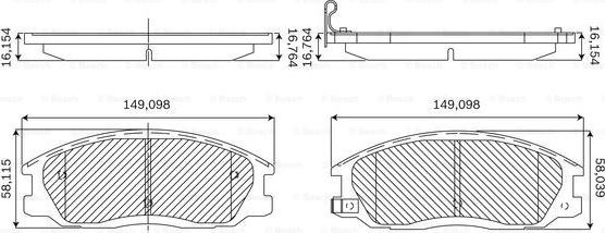 BOSCH F 03B 050 058 - Тормозные колодки, дисковые, комплект autospares.lv