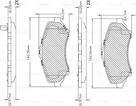 BOSCH F 03B 150 402 - Тормозные колодки, дисковые, комплект autospares.lv