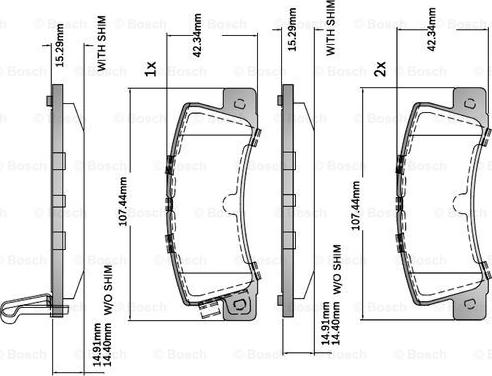 BOSCH F 03B 150 407 - Тормозные колодки, дисковые, комплект autospares.lv