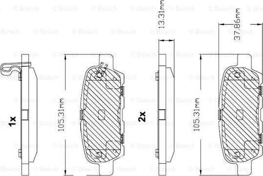 BOSCH F 03B 150 099 - Тормозные колодки, дисковые, комплект autospares.lv