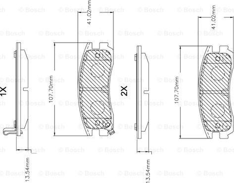 BOSCH F 03B 150 045 - Тормозные колодки, дисковые, комплект autospares.lv