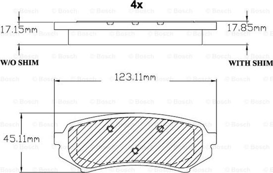 BOSCH F 03B 150 056 - Тормозные колодки, дисковые, комплект autospares.lv