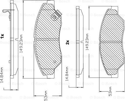 BOSCH F 03B 150 057 - Тормозные колодки, дисковые, комплект autospares.lv