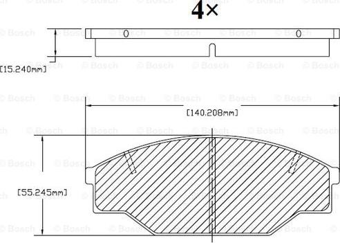 BOSCH F 03B 150 006 - Тормозные колодки, дисковые, комплект autospares.lv