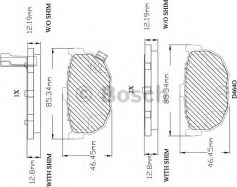 BOSCH F 03B 150 008 - Тормозные колодки, дисковые, комплект autospares.lv