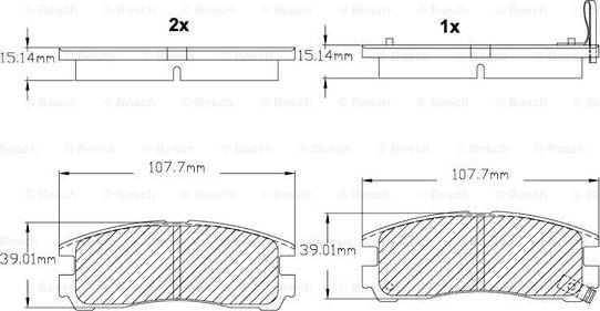 BOSCH F 03B 150 003 - Тормозные колодки, дисковые, комплект autospares.lv