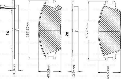 BOSCH F 03B 150 007 - Тормозные колодки, дисковые, комплект autospares.lv