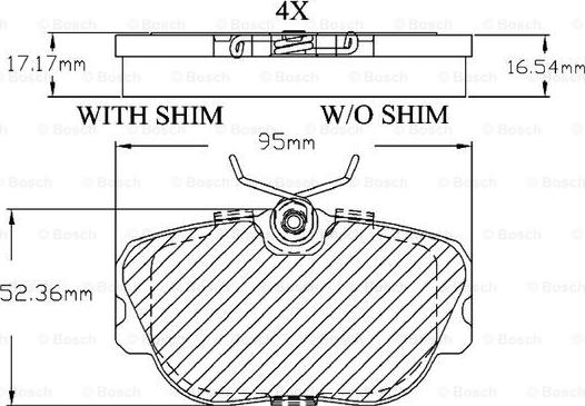 BOSCH F 03B 150 014 - Тормозные колодки, дисковые, комплект autospares.lv