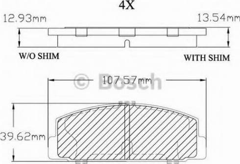 BOSCH F 03B 150 012 - Тормозные колодки, дисковые, комплект autospares.lv