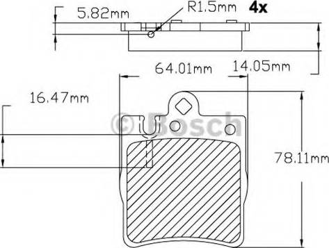 BOSCH F 03B 150 088 - Тормозные колодки, дисковые, комплект autospares.lv