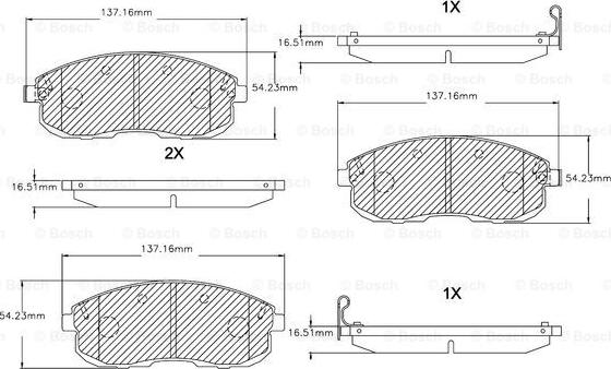 BOSCH F 03B 150 035 - Тормозные колодки, дисковые, комплект autospares.lv