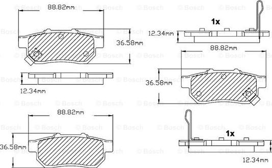 BOSCH F 03B 150 024 - Тормозные колодки, дисковые, комплект autospares.lv