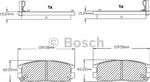 BOSCH F 03B 150 027 - Тормозные колодки, дисковые, комплект autospares.lv