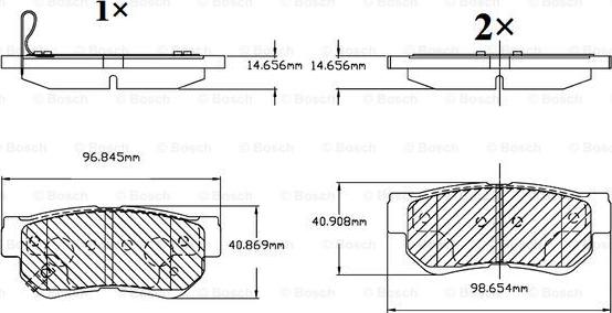 BOSCH F 03B 150 070 - Тормозные колодки, дисковые, комплект autospares.lv