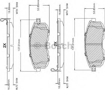 BOSCH F 03B 150 071 - Тормозные колодки, дисковые, комплект autospares.lv