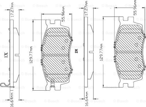 BOSCH F 03B 150 160 - Тормозные колодки, дисковые, комплект autospares.lv