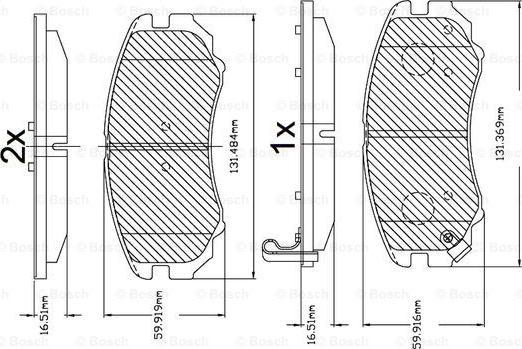 BOSCH F 03B 150 106 - Тормозные колодки, дисковые, комплект autospares.lv