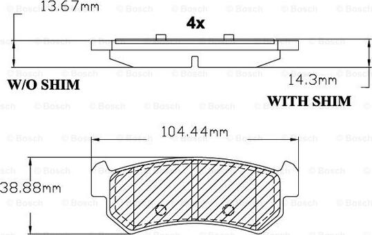 BOSCH F 03B 150 138 - Тормозные колодки, дисковые, комплект autospares.lv