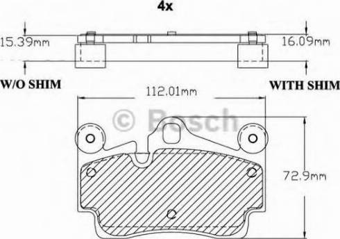 BOSCH F 03B 150 124 - Тормозные колодки, дисковые, комплект autospares.lv