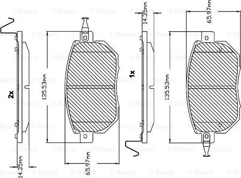 BOSCH F 03B 150 121 - Тормозные колодки, дисковые, комплект autospares.lv