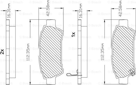 BOSCH F 03B 150 127 - Тормозные колодки, дисковые, комплект autospares.lv