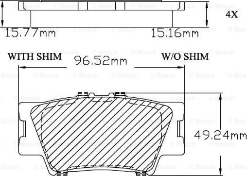 BOSCH F 03B 150 173 - Тормозные колодки, дисковые, комплект autospares.lv