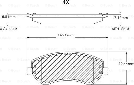 BOSCH F 03B 150 301 - Тормозные колодки, дисковые, комплект autospares.lv