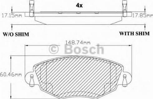 BOSCH F 03B 150 315 - Тормозные колодки, дисковые, комплект autospares.lv