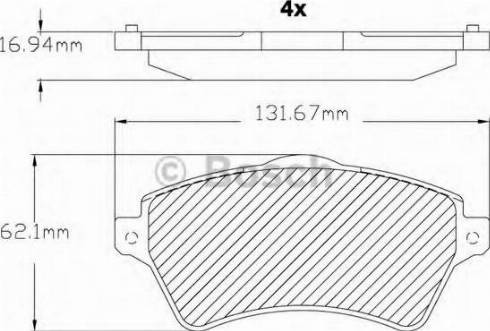 BOSCH F 03B 150 318 - Тормозные колодки, дисковые, комплект autospares.lv