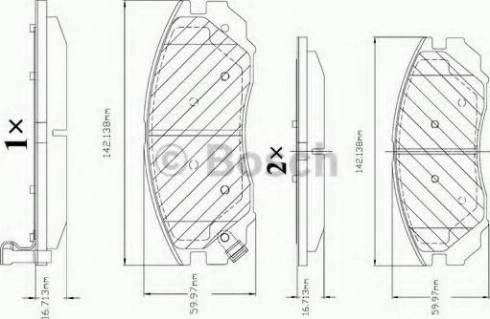 BOSCH F 03B 150 334 - Тормозные колодки, дисковые, комплект autospares.lv