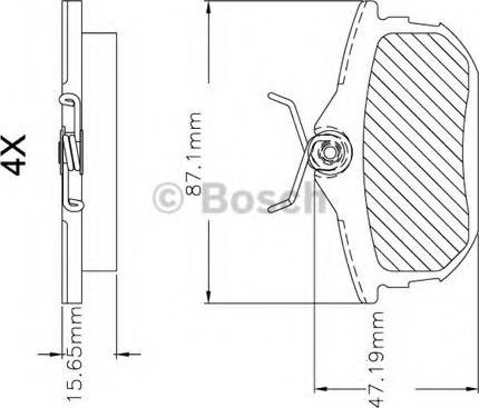 BOSCH F 03B 150 296 - Тормозные колодки, дисковые, комплект autospares.lv