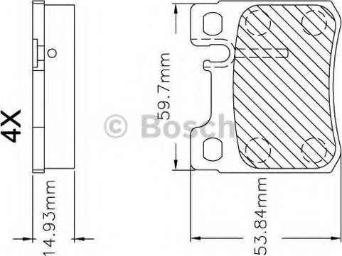 BOSCH F 03B 150 247 - Тормозные колодки, дисковые, комплект autospares.lv